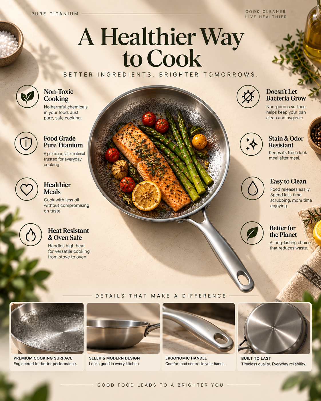 Pure Titanium Frying Pan | Barely Burn - Image 9