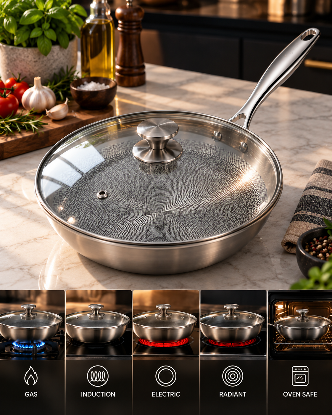 Pure Titanium Frying Pan | Barely Burn - Image 5